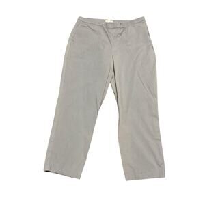 Eileen Fisher Pants Womens 12 Gray Organic Cotton Side Zip Cropped‎ Pant